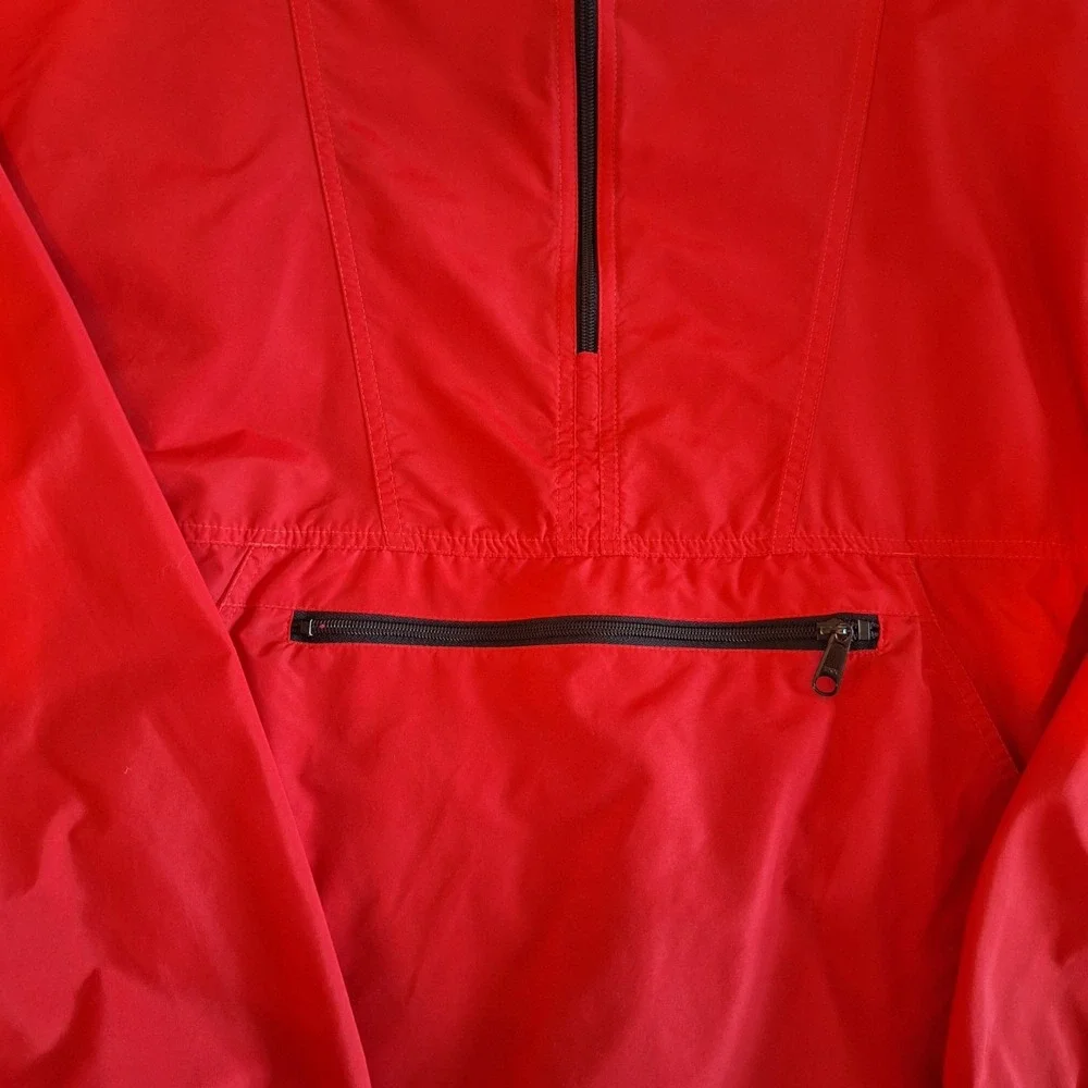 VTG‎ L.L. Bean Anorak Nylon Pullover Windbreaker Jacket Mens LT Red Hiking Camp